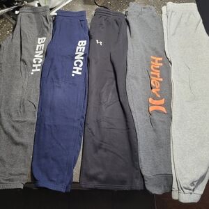 Bench and Hurley Kids Jogger Pants Set - Gray, Navy, Black